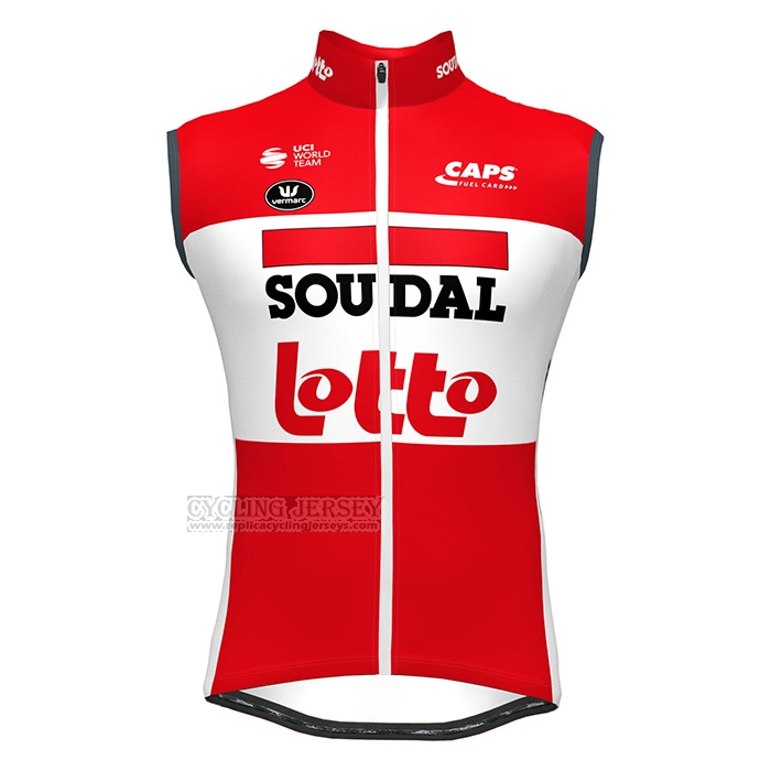 2022 Wind Vest Lotto Soudal Red Short Sleeve and Bib Short